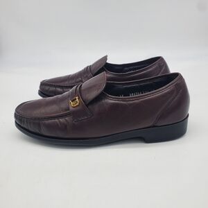Florsheim Shoes Men 10.5D Riva Moc Toe Bit Loafers Burgundy